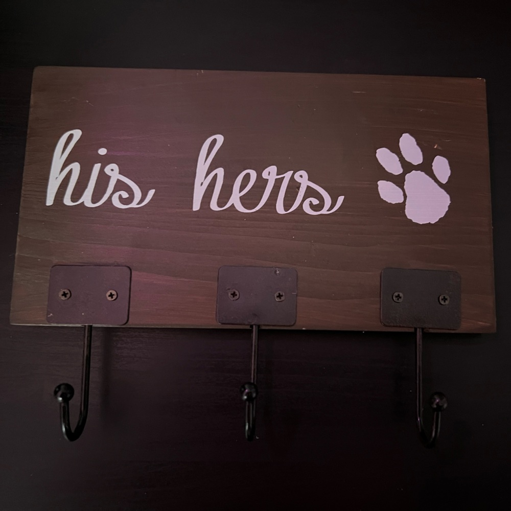 Cute Dog or Cat Themed Key Leash Color Holder Wall Decor